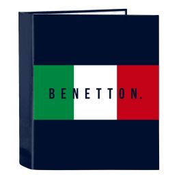 Carpeta de anillas Benetton Flag Azul marino A4 27 x 33 x 6 cm