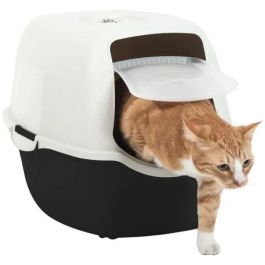 Pet Design 461404 Casa Sacha Hoilet para Gatos, 56x40x39 cm, Blanco y Negro