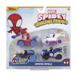 Pack 4 Vehículos Amazing Metals Spidey Snf0200 Jazwares