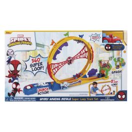 Pista spidey amazing con super looping 360º. incluye un vehiculo exclusivo. 43.18x8.89x25.4 cm