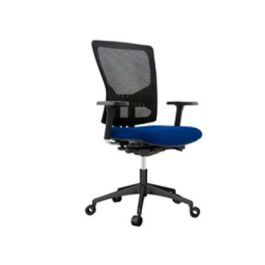 Silla Rocada De Oficina Con Brazos Tapizada En Tela Ingnifuga Y Respaldo En Polimero Color Azul Precio: 511.69000058. SKU: B1BT9PP4WC