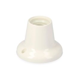 Edm Portalámparas zócalo recto E27 250V blanco para interior
