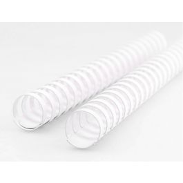 Canutillo Q-Connect Redondo 14 mm Plastico Blanco Capacidad 130 Hojas Caja De 100 Unidades