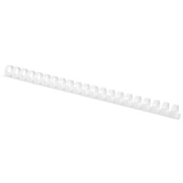 Canutillo Q-Connect Redondo 18 mm Plastico Blanco Capacidad 160 Hojas Caja De 50 Unidades