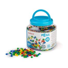 Juego Miniland Pegs Bote De 2600 Piezas De 10 mm