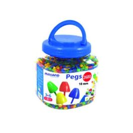 Juego Miniland Pegs Bote De 2600 Piezas De 10 mm