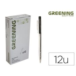 Boligrafo Greening Negro Retractil 12 unidades Precio: 2.50000036. SKU: B1GDRN43VA