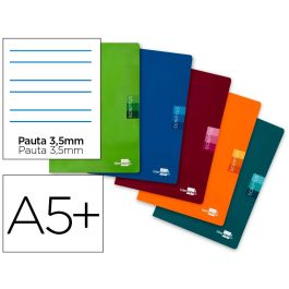 Libreta Liderpapel Scriptus A5 Plus 48 Hojas 90 gr-M2 Rayado Montessori 3,5 mm Con Margen Colores Surtidos 5 unidades