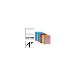 Cuaderno Espiral Papercop Cuarto Tapa Plastico 80H 90 gr Rayado Horizontal Con Margen Colores Surtidos 6 unidades