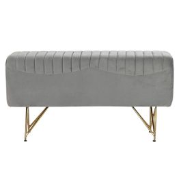 Descalzadora Moderno DKD Home Decor Gris Dorado 31 x 47 x 90 cm