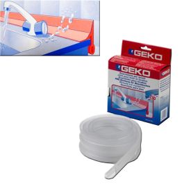 Geko Guarnición PVC transparente para lavabos y fregaderos 130 cm - Baños/Cocinas