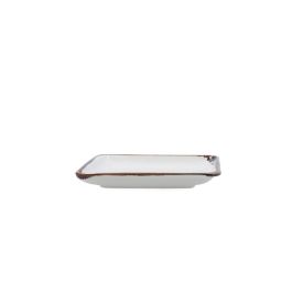 Bidasoa Bandeja Cuadrada de Porcelana Orion Hydrozero 15x15 cm Apilable, Apta Microondas y Lavavajillas, Acabado Brillo