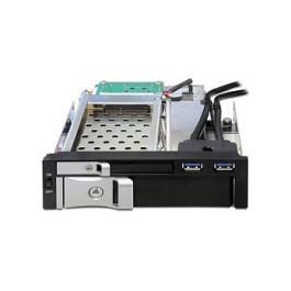 Delock 47209 Marco Frontal para Disco Duro 2.5" SATA, 5.25", Panel Frontal USB 3.0, Negro