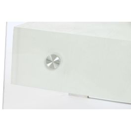 Mesita De Noche Moderno DKD Home Decor Blanco Transparente 40 x 45.5 x 50 cm