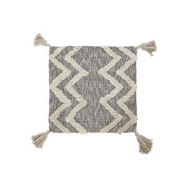 DKD Home Decor Funda Cojín Moderno Gris Beige 60 x 60 cm Algodón Poliéster 4 Unidades