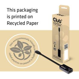 Club3D Adaptador Activo Mini DisplayPort 1.4 a HDMI 2.0b HDR 4K 60Hz - Negro para Windows/Mac