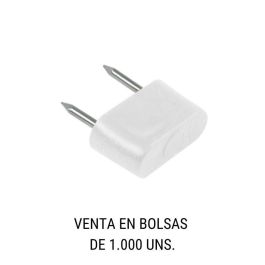 Herrajes Fab.Nacional Tope Dos Puntas Chad Blanco, 1.000 Unidades