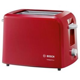 TOSTADOR DE PAN BOSCH TAT3A014 ROJO - 980W - 2 RANURAS SUPERIORES - SENSOR ELECTRÓNICO - AUTOAPAGADO - COMPACTO TOSTADOR DE PAN BOSCH TAT3A014 ROJO - 980W - 2 RANURAS SUPERIORES - SENSOR ELECTRÓNICO - AUTOAPAGADO - COMPACTO