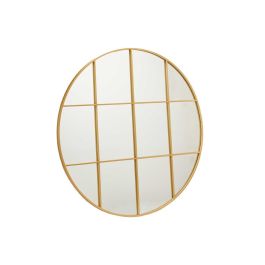 Espejo Ventanal Redondo 100 cm Oro - Giftdecor