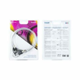 TOOQ Cable de seguridad T-LOCK con llave para portatiles 1.5 metros