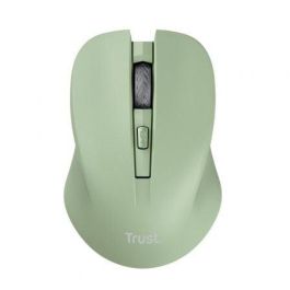 Trust 25042 Ratón Mydo Inalámbrico Óptico Silencioso 1800 DPI Verde, 82% Plástico Reciclado