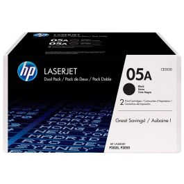 Toner Hp 05A Laserjet P2033 - 2035 - 2036 - 2037 - 2054 - 2055 - 2056 - 2057 Negro Pack De 2 Unidades 2.300 Pag