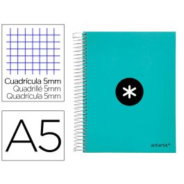 Cuaderno Espiral A5 Micro Antartik Tapa Forrada120H 90 gr Cuadro 5 mm 5 Banda6 Taladros Color Menta Precio: 6.50000021. SKU: B17KE6ASTJ