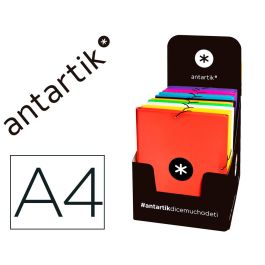 Carpeta Antartik Gomas A4 3 Solapas Carton Forrado Colores Surtidos 12 unidades Precio: 65.49999951. SKU: B174H7FB76