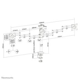 Soporte de Mesa para Pantalla Neomounts NM-D135D3BLACK