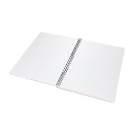 Cuaderno Espiral Liderpapel Folio Pautaguia Tapa Plastico 80H 75 gr Cuadro Pautado 3 mm Con Margen Color Rojo