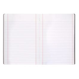 Liderpapel Libreta 360 Tapa Plástico A5 48 Hojas 90g/m² Rayado Horizontal Doble Margen Color Negro