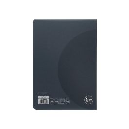 Libreta Liderpapel 360 Tapa De Plastico A5 48 Hojas 90 gr-M2 5 mm Con Doble Margen Tapa Negra 8 unidades