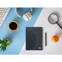 Libreta Liderpapel 360 Tapa De Plastico A5 48 Hojas 90 gr-M2 5 mm Con Doble Margen Tapa Negra 8 unidades