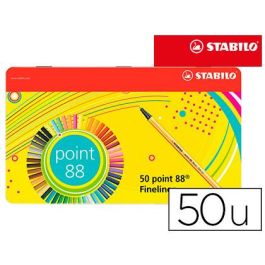 Rotulador Stabilo Punta De Fibra 0,4 mm Point 88 Estuche Metal 50 Colores Surtidos Precio: 48.59000025. SKU: B1K48AR8Z9