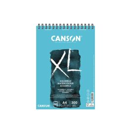 Bloc Dibujo Acuarela Canson XL Aquarelle Grano Fino Din A4 Microperforado Espiral 21x29,7 cm 30 Hojas 300 gr-M2