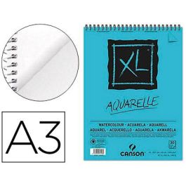 Bloc Dibujo Acuarela Canson XL Aquarelle Grano Fino Din A3 Microperforado Espiral 29,7x42 cm 30 Hojas 300 gr-M2