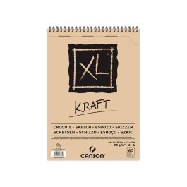 Bloc Dibujo Esbozo Canson XL Kraft Din A4 Kraft Rayado Beige Espiral 21x29,7 cm 60 Hojas 90 gr-M2