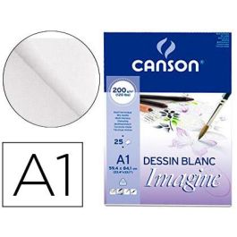 Bloc Dibujo Multitecnicas Canson Imagine Din A1 Encolado Liso 59,4x84,1 cm 25 Hojas 200 gr-M2