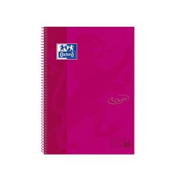 Oxford Cuaderno espiral Ebook Tapa Extradura Din A4+ 80 Hojas Cuadricula 5 mm Rosa Frambuesa Touch