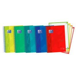 Cuaderno Espiral Oxford Ebook 4 Tapa Extradura Din A5+ 120 H Microperforadas Cuadro 5 mm Colores Vivos Surtidos 5 unidades