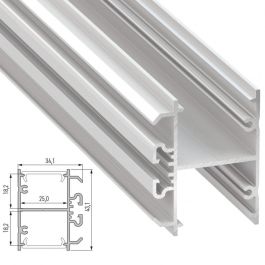 Perfil Aluminio Tipo DOPIO 2,02M