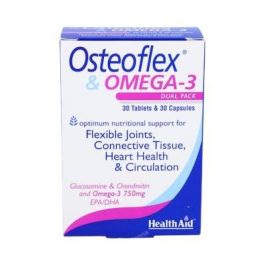 Health Aid Osteoflex Omega 3 con Glucosamina, Condroitina y Vitamina C para Articulaciones y Salud Cardiovascular 30 Comp. 30 Cap. Precio: 32.89. SKU: B1G494GTHE