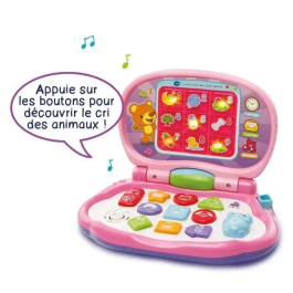 Vtech Baby Lumi Ordi Des Tout-Petits Rose Computadora para niños de 12 a 36 meses con 9 teclas interactivas