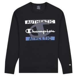 Sudadera sin Capucha Hombre Champion Authentic Athletic M Negro 39 1/3