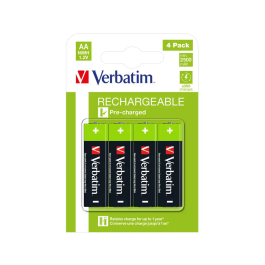 Verbatim Pilas Recargables Premium HR6 AA, 1.2V, 2500mAh, Pack de 4 Precio: 12.50000059. SKU: S8419605