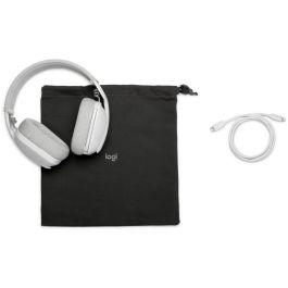 Logitech Zone Vibe 100 Auriculares Inalámbricos Bluetooth Full Size Off-White con Micrófono Flip-to-Mute