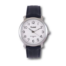 SAMI Reloj de Hombre Redondo con Correa de Piel y Cierre de Mariposa Precio: 21.175. SKU: B1FPDC36MZ