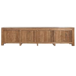 DKD Home Decor Mueble TV de Teca Reciclada Natural con 2 Puertas y 4 Cajones, Colección Indo minimal 24, 250x45x60 cm