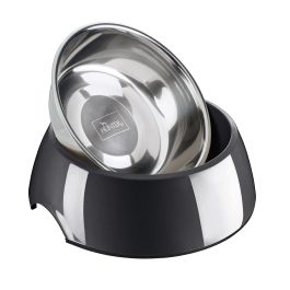 Hunter Comedero De Melamina 700 mL Negro con Acero Inoxidable Extraíble