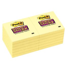 Post-It Notas adhesivas super sticky 76x76 monocolor amarillo ultra 12 blocs x 90 hojas Precio: 23.94999948. SKU: B1AHN76PF2